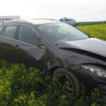 Opilá řidička u Polné převrátila auto do pole