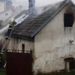 Požár rodinného domu v Kameničce