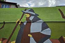Betonovou šeď naproti Bille rozzářil nový mural. Betonovou šeď naproti Bille rozzářil nový mural.